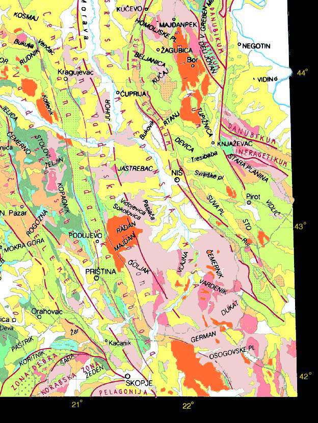 pedoloska karta vojvodine Srbija   Geoloska karta (jugoistocni kvadrant) pedoloska karta vojvodine